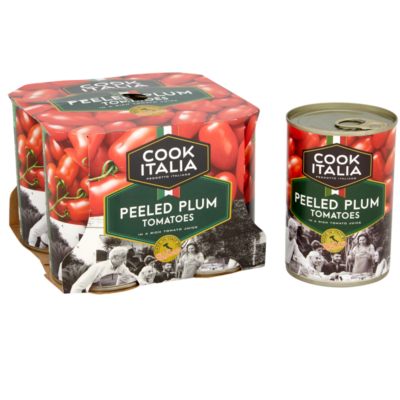 Cook Italia peeled whole plum tomatoes 4 pack